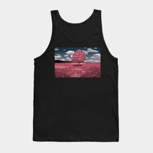 Pink Landscape Painting Tank Top